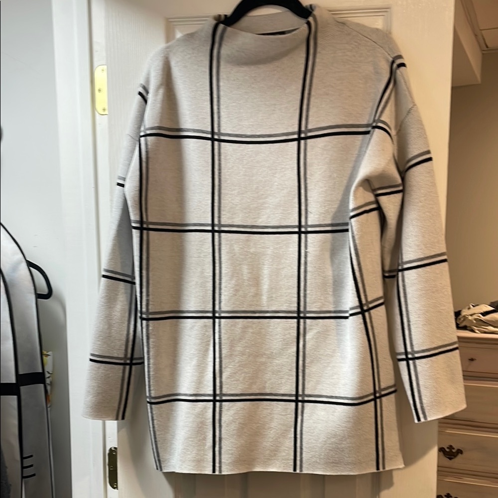 Plaid Long Sleeve Sweater